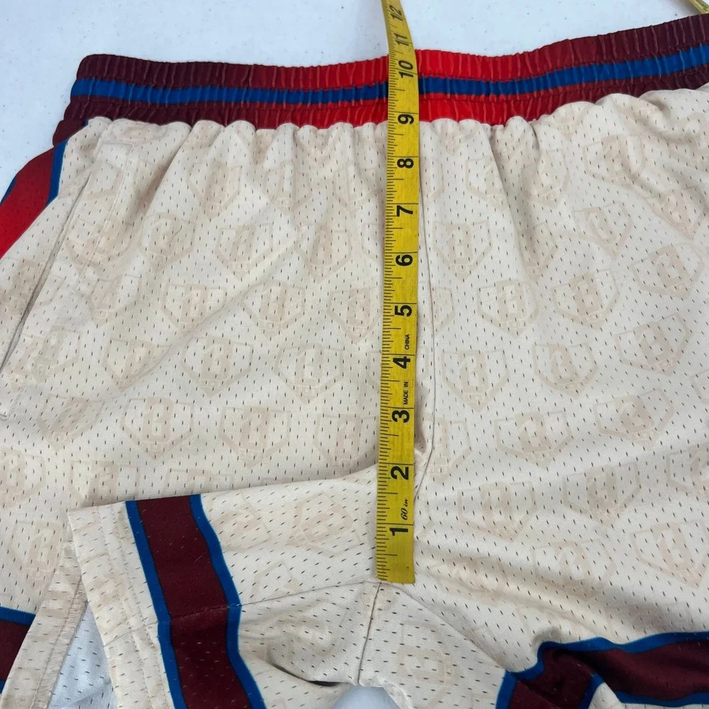 BL101 Apparel Jackson Olson Mesh Baseball Shorts Cream Red Blue Mens Small